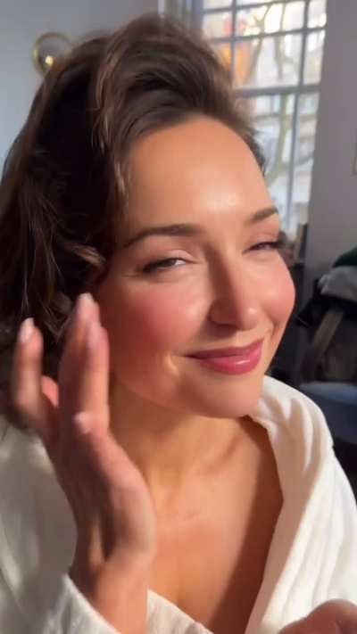Milana getting ready for the 