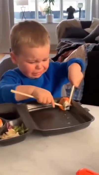 I remember when I first used chopsticks.