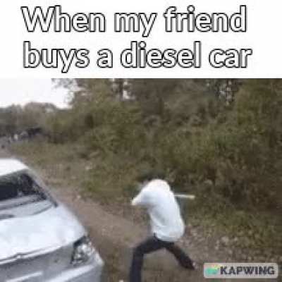 I wanna curbstomp a diesel so bad rn
