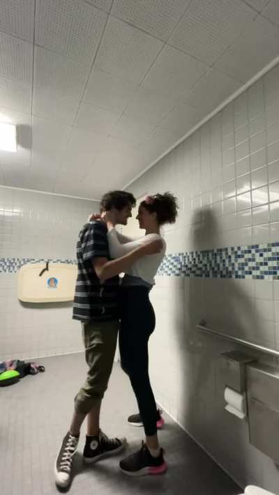 My mom and I snuck off into the bathroom for some us time. [MF] MILF