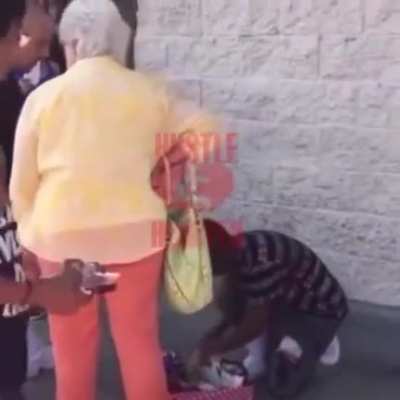 Angry Karen freaks out at black kid selling candy