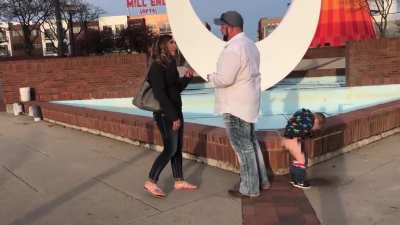 Son steals the show in parents proposal