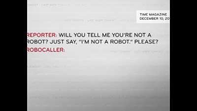 This robocaller's laugh