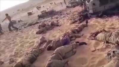 One of the Wagner troops plays dead, but is exposed during the mali ambush.