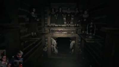 I think my scream scared her more than the monster did. (RE8)