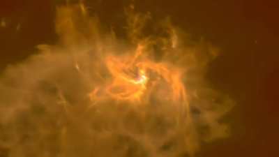 Astronomers just revealed the first image of the black hole at the center of our Galaxy. Epic zoom into the dark heart of the Milky Way, using radio light.