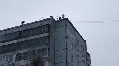 Loading the truck in Krasnoyarsk