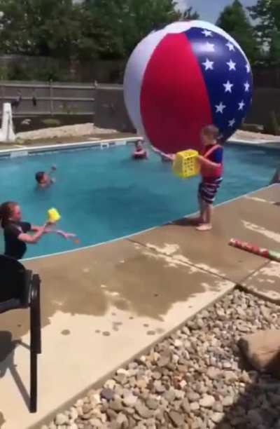 Last time this kid will attend a pool party