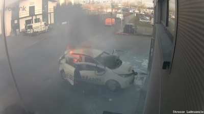 Car explodes