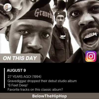 27 YEARS AGO! Gravediggaz dropped..