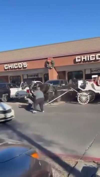 Old School Mustang loses control in a parking lot