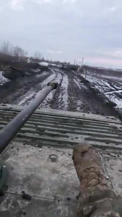 This is what the roads near Bakhmut look like now.
