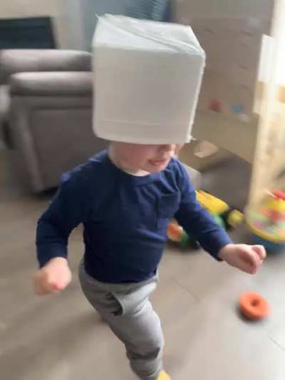 Good thing he had a helmet on.