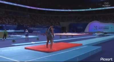 This gymnast made history by becoming the first person to land 3 backflips with a full 360° twist in each one.