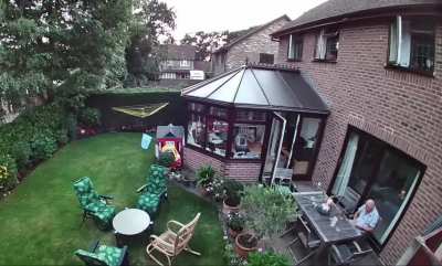 Relax in a backyard