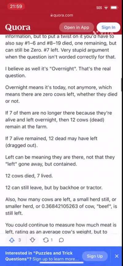 Quora moment