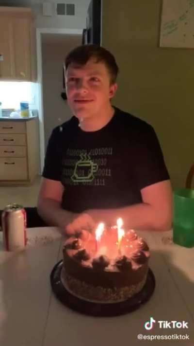 “Happy Birthday”, but they only sing the “birthday” part..