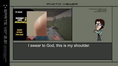 In Metal Gear Solid 2, uploading certain photos to Jerma would cause him to have unique dialogue. This is one of those.
