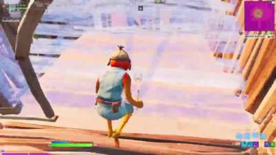 Me and my friends messing around in Fortnite (yes i know, fortnite)