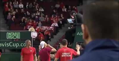 Tennis player accidentally hits umpire in the face