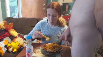 Cumshot for dinner