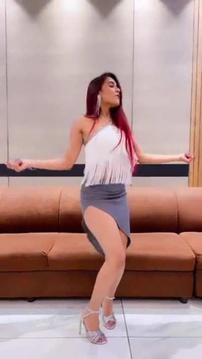 Garima Chaurasiya aka Gima Ashi flaunting her milky thick fat thighs in sexy dress