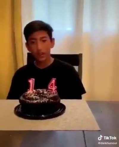 Remove those candles, son. What comes next might hurt...