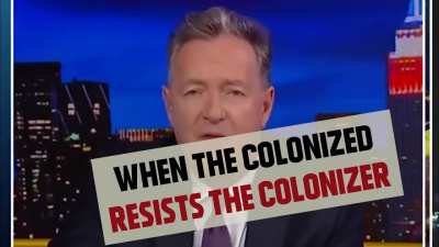 Piers Morgan's choice of words is the fruits of the Israeli Propaganda Ministry's labor. The fact remains that settler colonization can only breed violence and that the transition from the state 