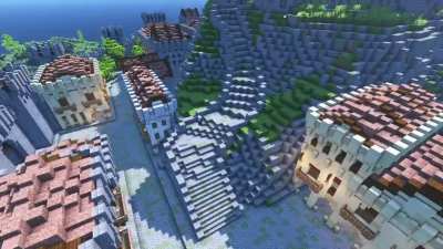 a timelapse of a floating gothic city and castle build i did, heavily inspired by the gothic quarter in barcelona