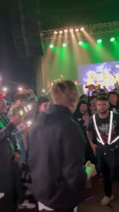 old video from 11/29 no stylist tour 😂😂 right before homixide dropped this white boy got dropped