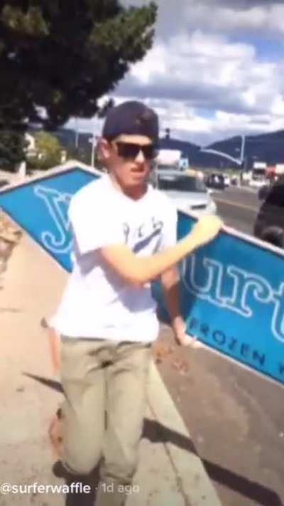 Sign holder brings too much attention to the advert