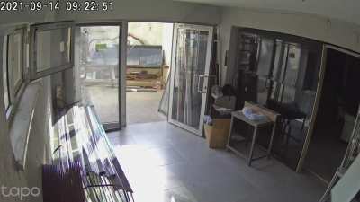 Who put the door there ? It happened in our office today lol luckly he is in well circumstance