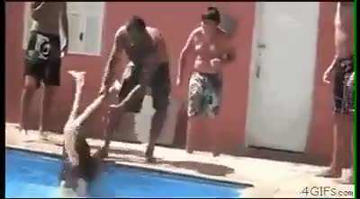 Dropping someone in the pool
