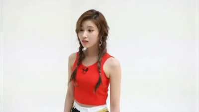 Sana when she realized the photoshoot was over