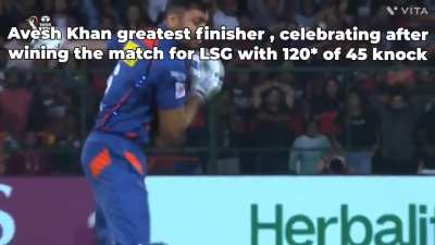 AVESH KHAN CLEARS THALA ,best finisher