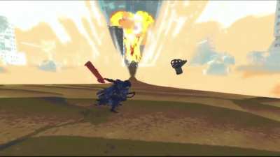 So this openworld video game is apparently a mix of DMC and Nier and you can parry nukes in it