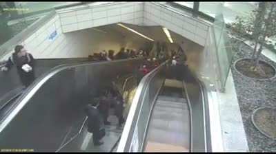 Falling into escalator DoV