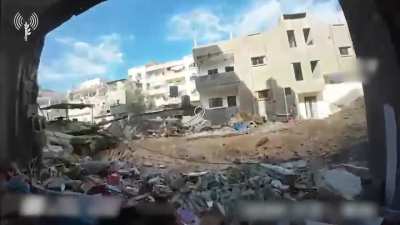 IDF use drone in clearing enemy positions spot a Palestinian militant