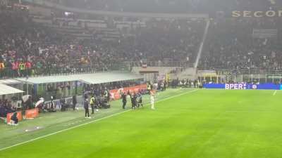 Inter fans chanting “Pioli is on fire”😂