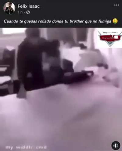 “When you fall asleep in your friend’s house who doesn’t fumigate 🤑”