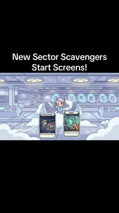 Working on card animations for Sector Scavengers