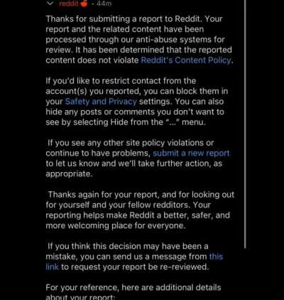 Reddit moderation is great