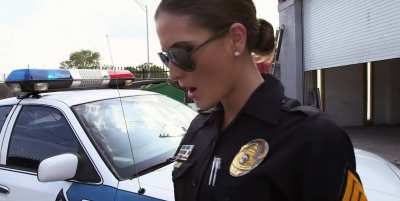 You are under arrest, you have the right to eat my pussy (Molly Jane)