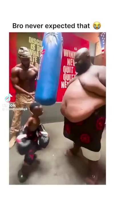 Bro is getting some good training