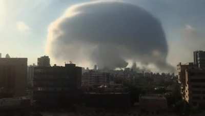 The Beirut explosion yesterday filmed by me I'm good