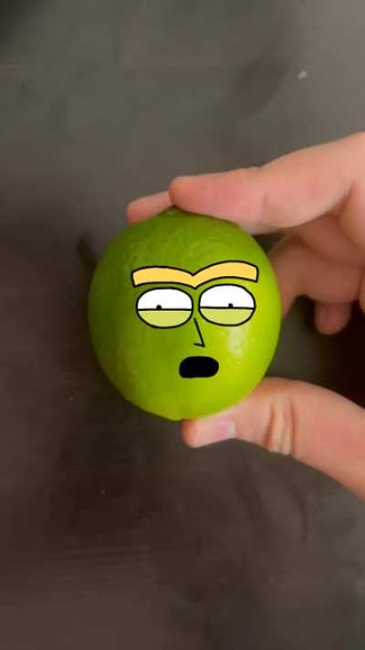 Sam Cotton taking stickers off fruit