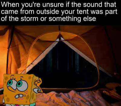 Going camping alone was a bad idea