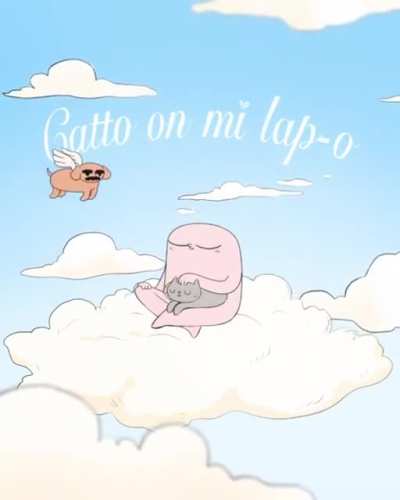Catto on mi lap-o