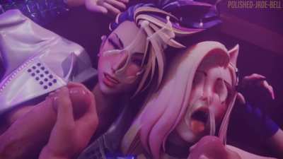 Ahri and Akali Facial (League of legends) [Poli<wbr>shed-<wbr>Jade-<wbr>Bell]