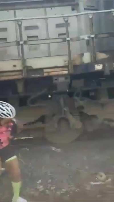 You should not enter the railway platform, it could be dangerous